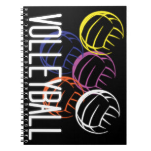Neon Volleyballs Notizblock