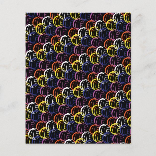 Neon Volleyballs sur le papier noir de l'album (Devant)