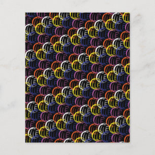 Neon Volleyballs sur le papier noir de l'album