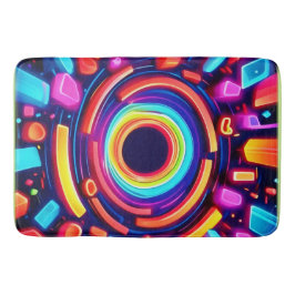 Neon Vortex Odyssey Badematte