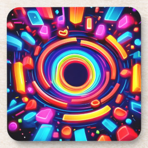 Neon Vortex Odyssey Getränkeuntersetzer