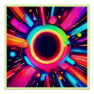 Neon Vortex von Lichtkunst Poster