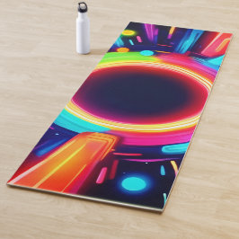 Neon Vortex von Lichtkunst Yogamatte
