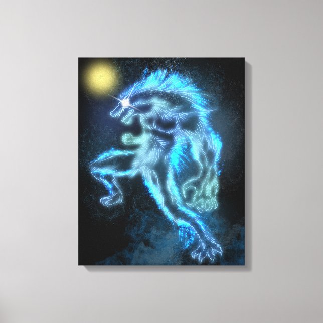 Neon Warewolf Leinwanddruck (Vorderseite)