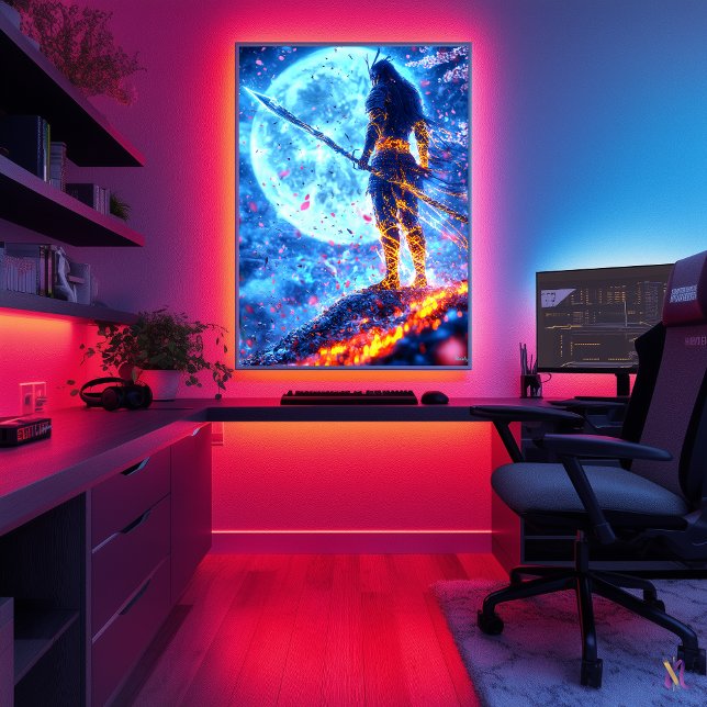 Neon Warlord - Wächter des blauen Mondes Poster (Von Creator hochgeladen)