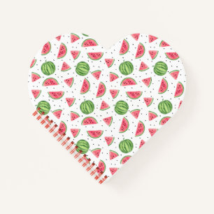 Neon Watercolor Wassermelons Muster Notizbuch