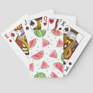 Neon Watercolor Wassermelons Muster Spielkarten