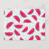 Neon Watermelon on Seeds Pattern