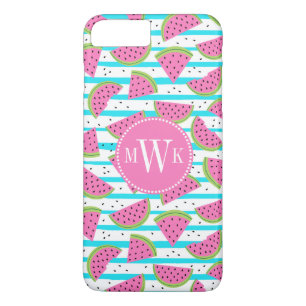 Neon Watermelon on Stripes Pattern Case-Mate iPhone Hülle