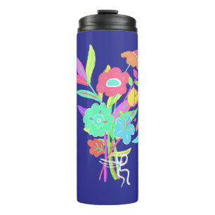 Neon-Wildblumen Thermosbecher