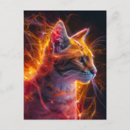 Neon Wildcat Kosmic Light Postkarte