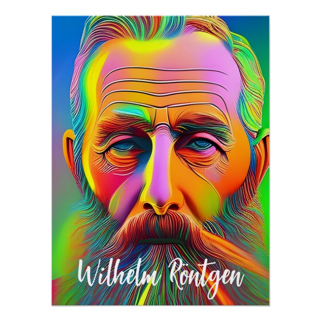 Neon Wilhelm Röntgen Poster (Vorderseite)