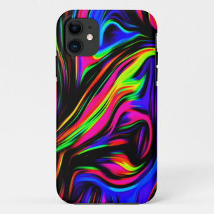 Neon Wirbel Marmorschwarz Gelb Rosa Blau Case-Mate iPhone Hülle