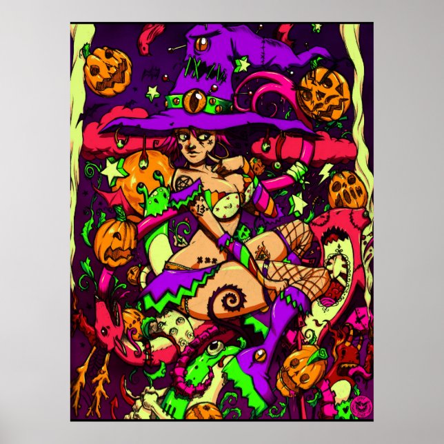 Neon Witch Poster (Vorne)