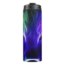 Neon Wolf Galaxie Kunst Buntes Mystisches Wolf Des