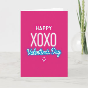 Neon Xoxo Valentinstagskarte Karte