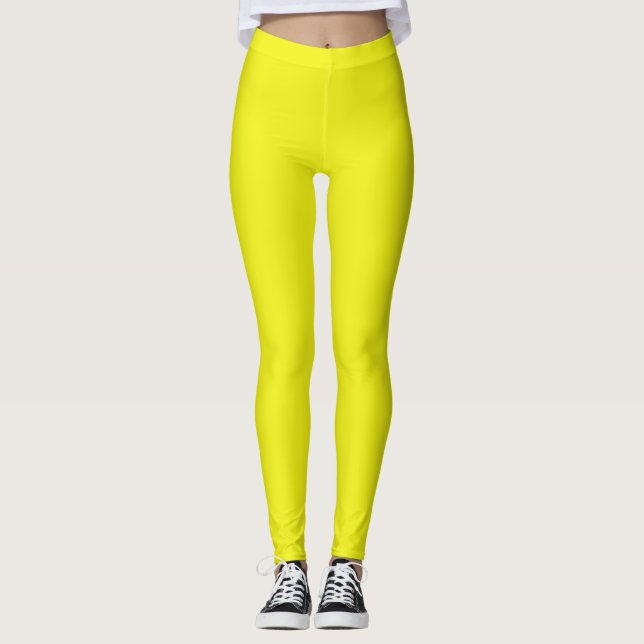 Neon Yellow Funky Leggings (Vorderseite)