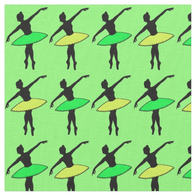 Neon Yellow Green Ballerina Ballerina Tanz Stoff (Nahaufnahme)
