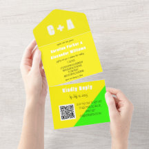 Neon Yellow Green Retro Modernes, feines Elegant