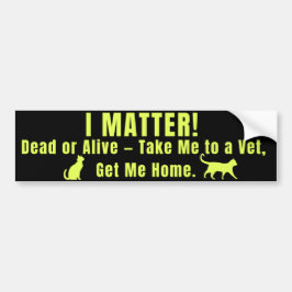 Neon Yellow "I Matter" Autoaufkleber