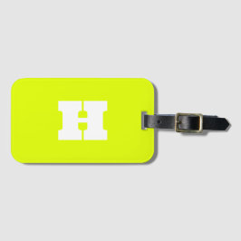 Neon Yellow Mit Monogramm Trendy Travel Bright Gepäckanhänger