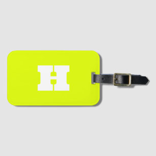 Neon Yellow Mit Monogramm Trendy Travel Bright Gepäckanhänger