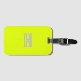 Neon Yellow Mit Monogramm Trendy Travel Bright Gepäckanhänger