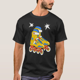 Neon Yellow Roller Skate Pop Art T-Shirt