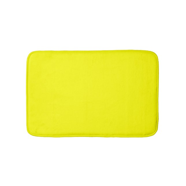 Neon Yellow Solid Color Badematte (Vorderseite)