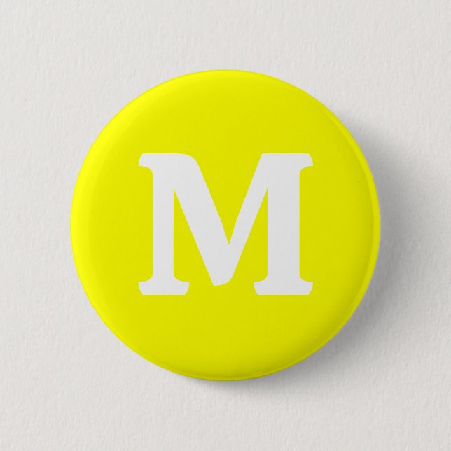 Neon Yellow Solid Color Button (Vorderseite)
