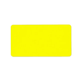 Neon Yellow Solid Color | Classic Adressaufkleber