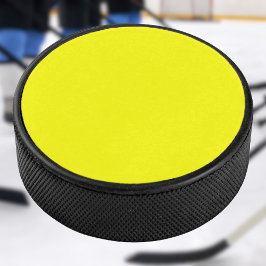 Neon Yellow Solid Color | Classic Eishockey Puck