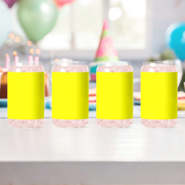 Neon Yellow Solid Color Dosenglas (Insitu (Geburtstag))