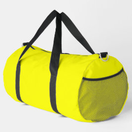 Neon Yellow Solid Color Duffle Bag