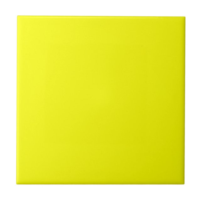Neon Yellow Solid Color Fliese (Vorderseite)