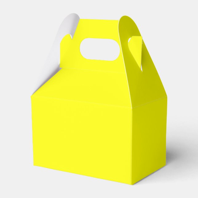 Neon Yellow Solid Color  Geschenkschachtel (Vorderseite)