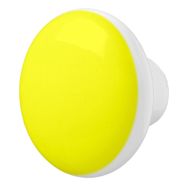 Neon Yellow Solid Color Keramikknauf (Rechts)