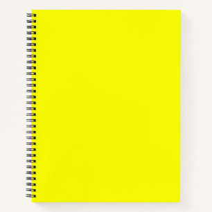 Neon Yellow Solid Color Notizbuch