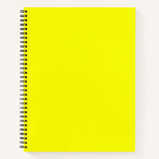 Neon Yellow Solid Color Notizbuch (Vorderseite)