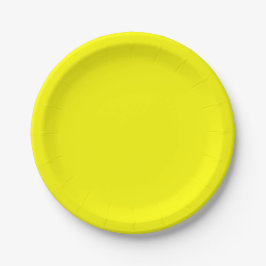 Neon Yellow Solid Color Pappteller