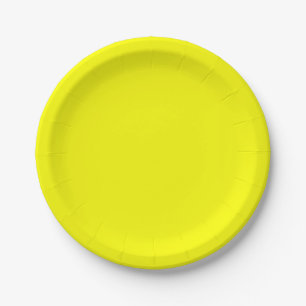 Neon Yellow Solid Color Pappteller