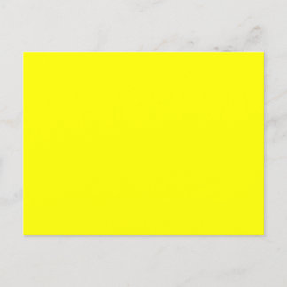 Neon Yellow Solid Color Postkarte