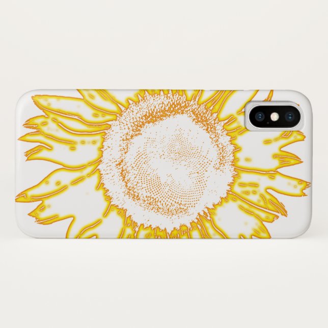 Neon Yellow Sunflower Case-Mate iPhone Hülle (Rückseite (Horizontal))