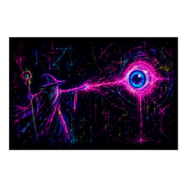 Neon-Zauberer Poster (Vorderseite)