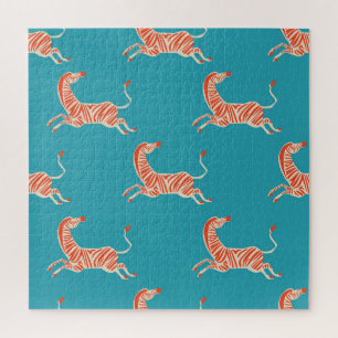 Neon Zebra: Retro farblos, nahtlos