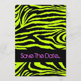 Neon Zebra Sweet 16 Einladung