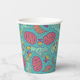 Neon Zombie Paper Cup - Halloween-Party Pappbecher