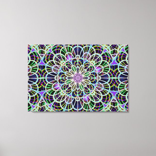 Neonächte 2 Starke Leinwand Print (Vorderseite)