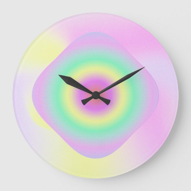 neonale abstrakte Trippuhr Große Wanduhr (Vorderseite)