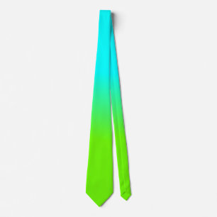 Neonaqua und grüne Ombré Schatten-Neonfarbe Krawatte
